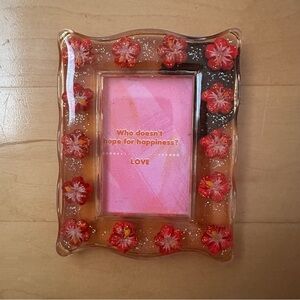 Acrylic Red Hibiscus Picture Frame